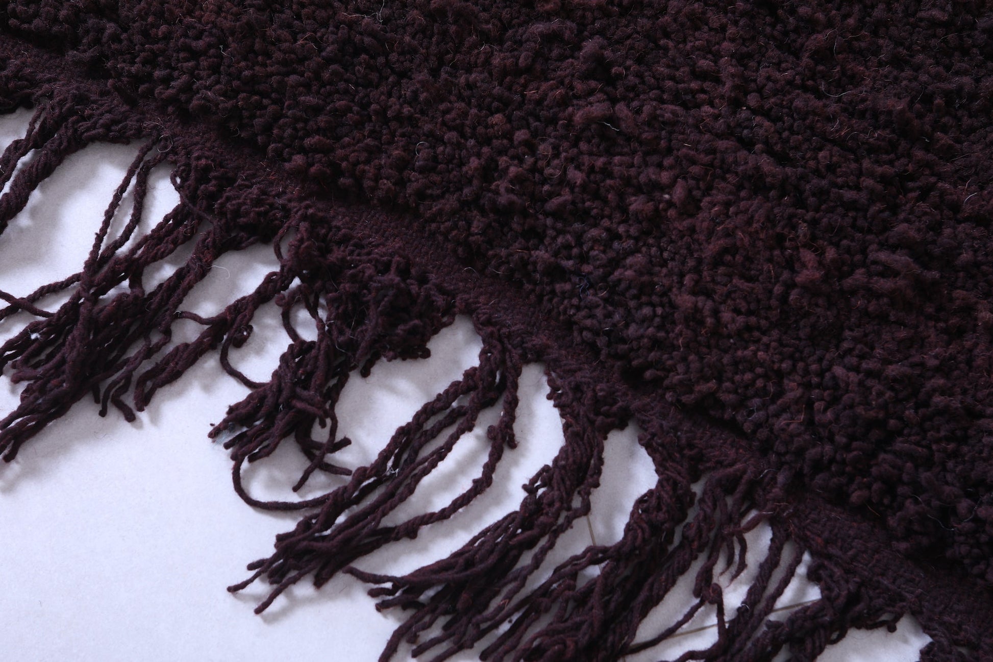 Dark purple Moroccan carpet - Custom handmade rug shag