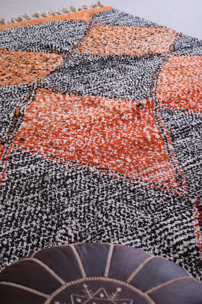 Custom Moroccan rug, Red and orange azilal carpet