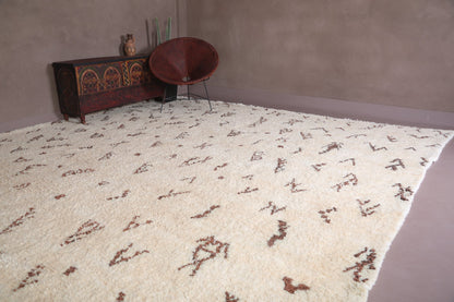 All wool handmade rug, Berber beni ourain rug - Custom Rug