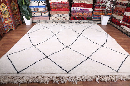 Custom Wool moroccan rug, Berber beni ourain rug