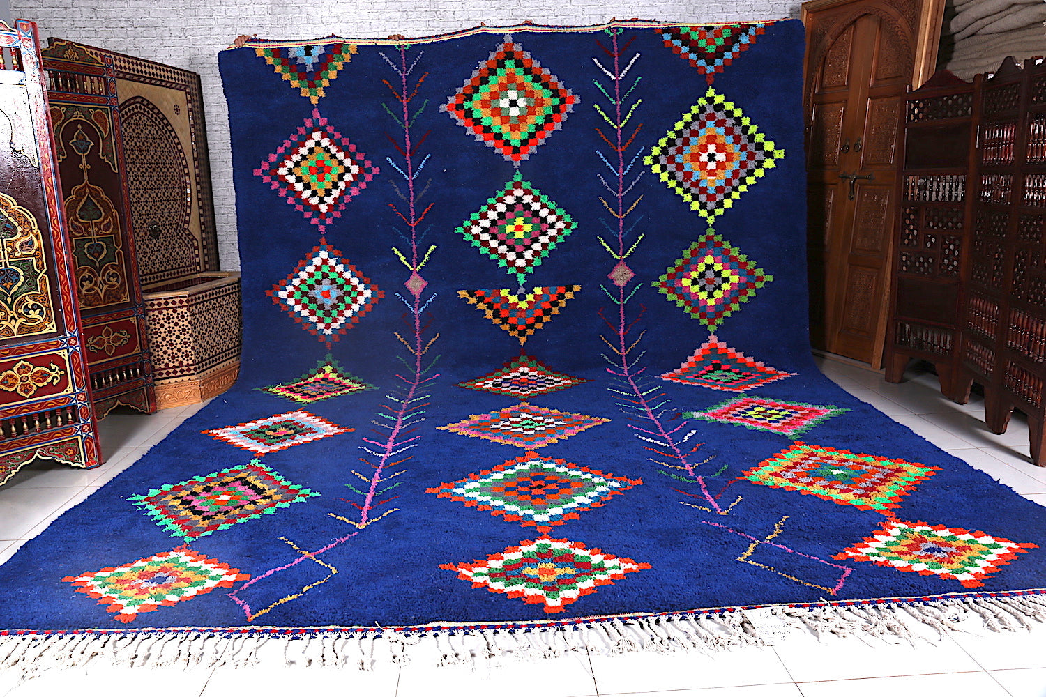 Azilal berber moroccan rug, handmade wool carpet -Custom Rug