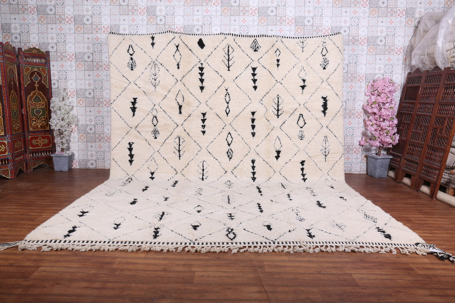 Custom moroccan rug, Handmade berber symbols