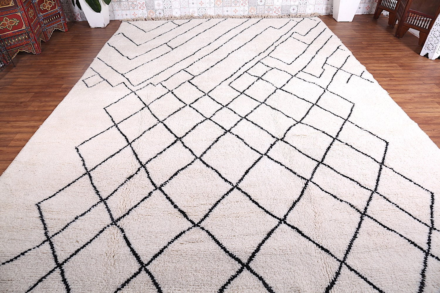 Custom Moroccan rug, Wool berber handmade carpet