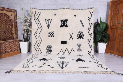 Custom Beni ourain rug, wool moroccan rug carpet
