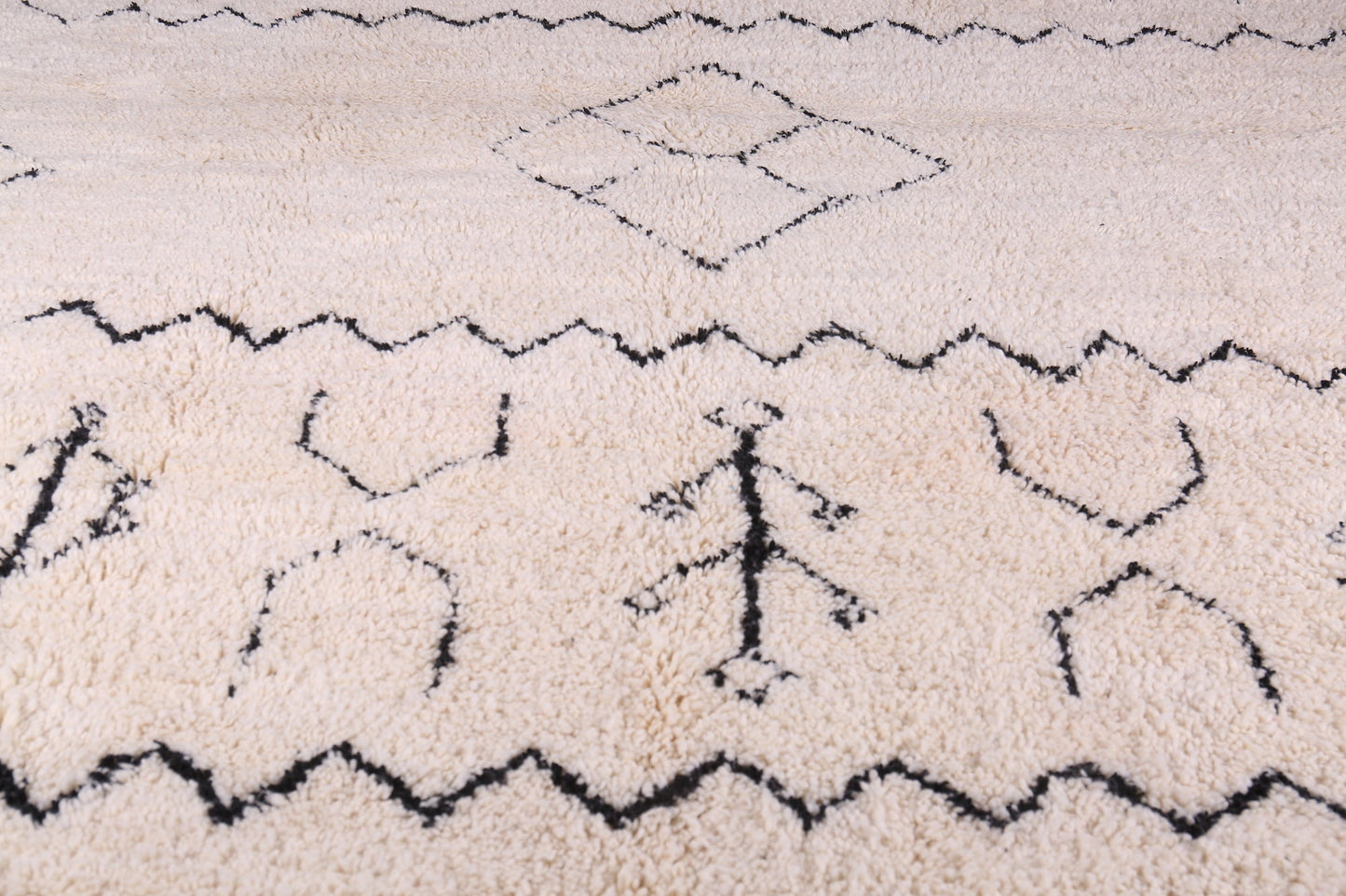 Custom Moroccan rug, Wool beni ourain berber carpet