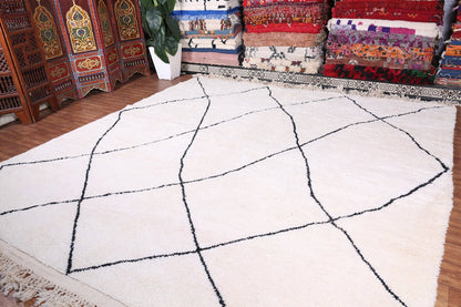 Custom Wool moroccan rug, Berber beni ourain rug