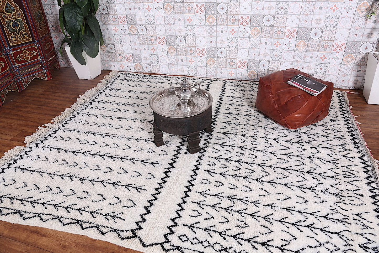 Custom Beni ourain rug, All wool moroccan rug