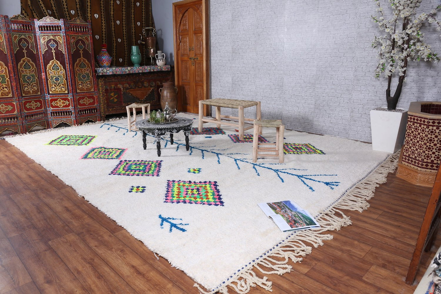 Custom berber Moroccan rug, azilal handmade carpet